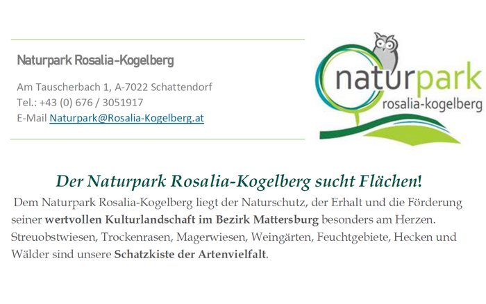 Der Naturpark Rosalia-Kogelberg sucht Flächen!