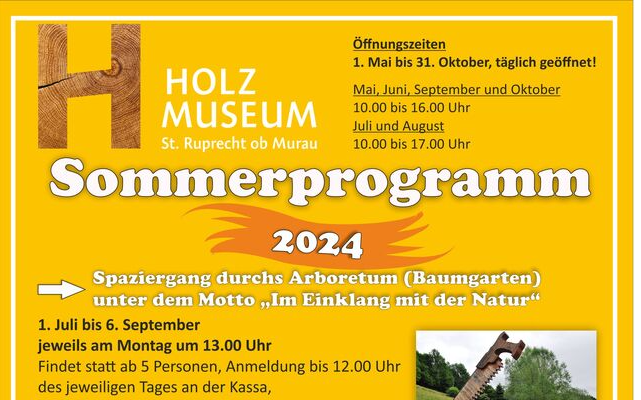Holzmuseum - Sommerprogramm 2024