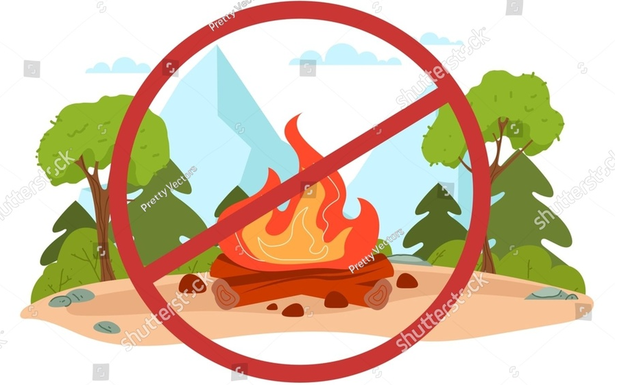 Verbot des Feueranzündens im Wald