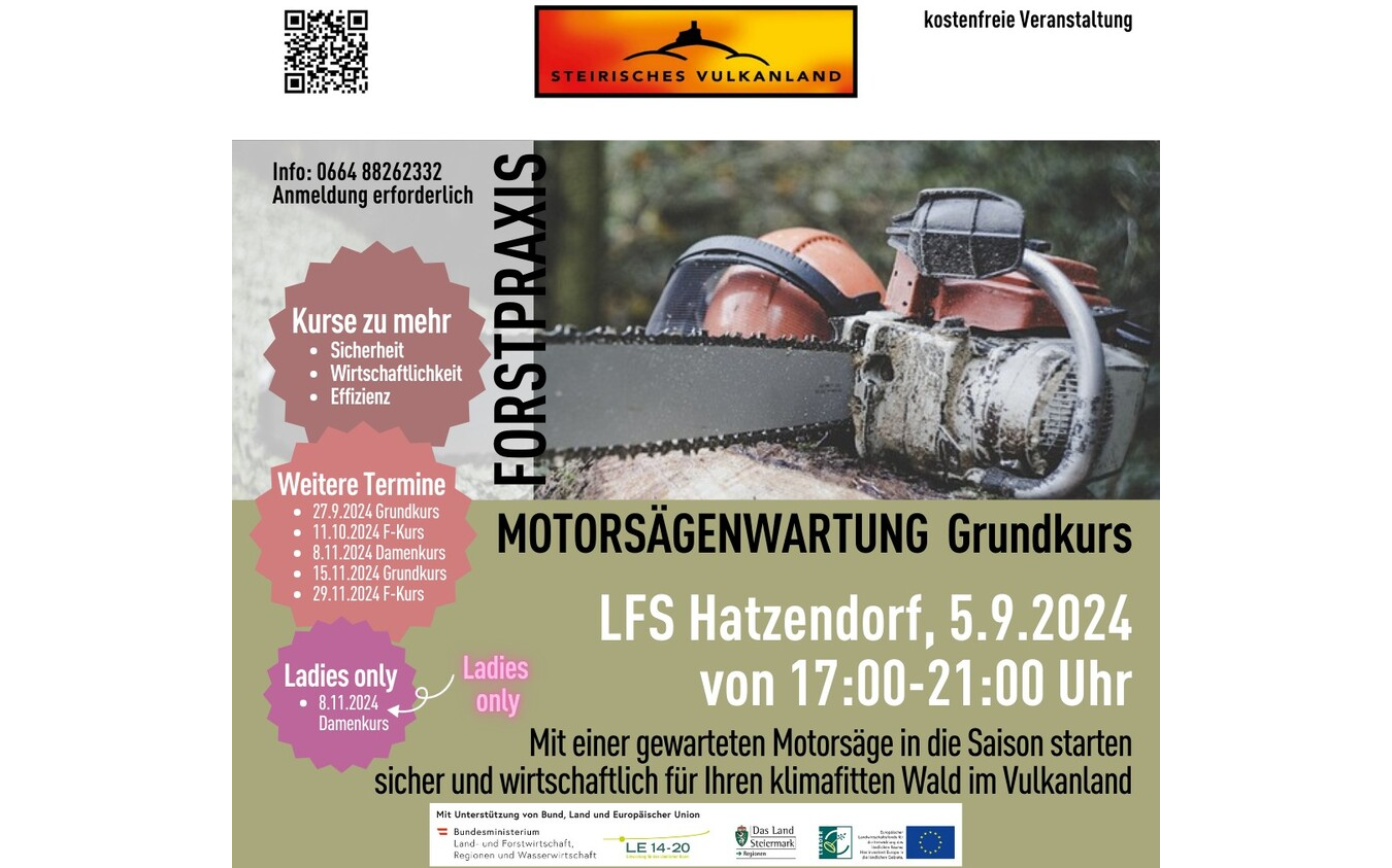 Motorsägenwartung Grundkurs