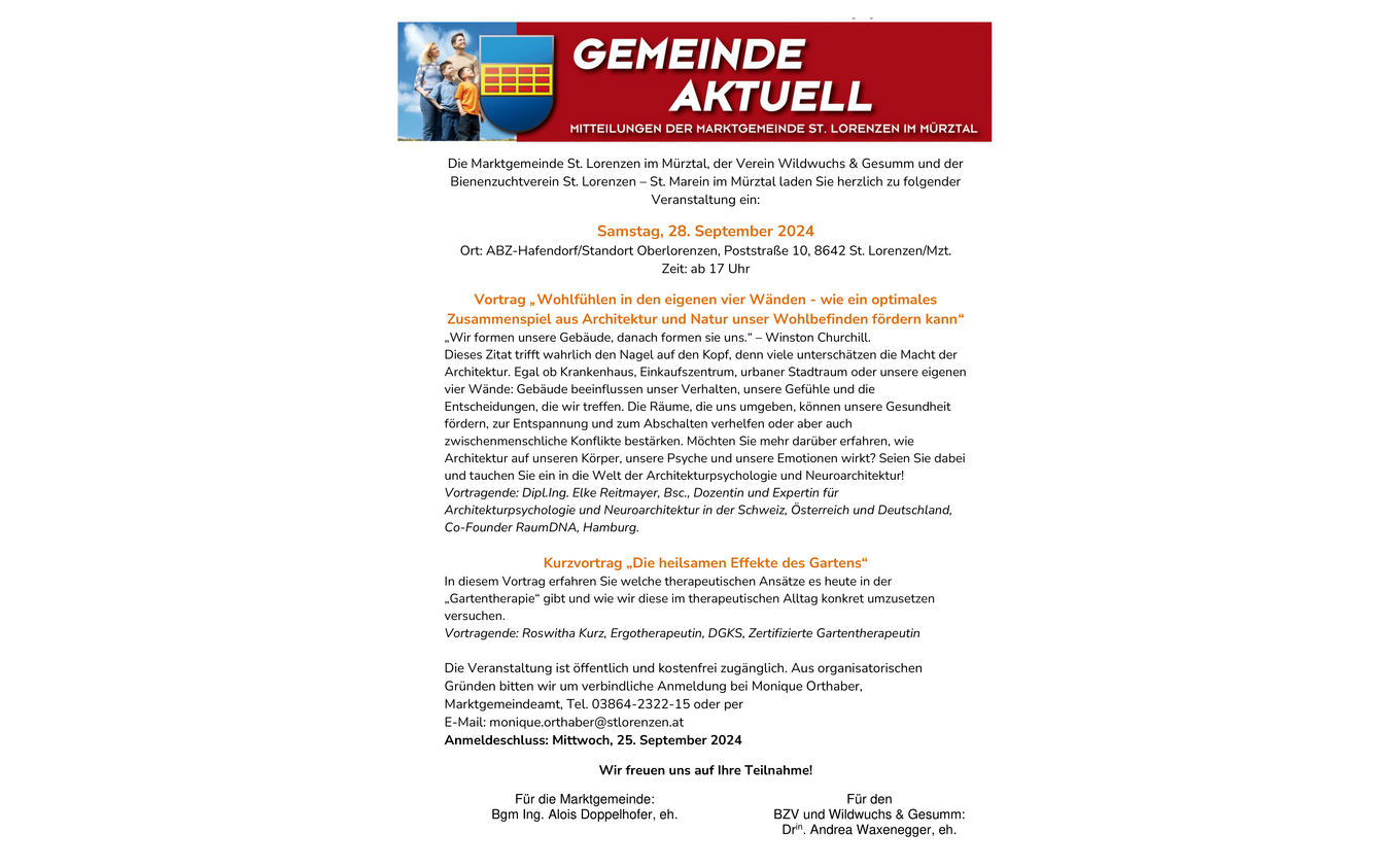 Gemeinde aktuell