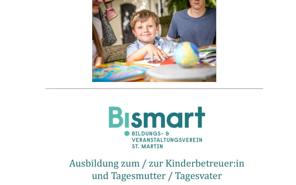 Ausbildung zum/zur Kinderbetreuer:in und Tagesmutter / Tagesvater