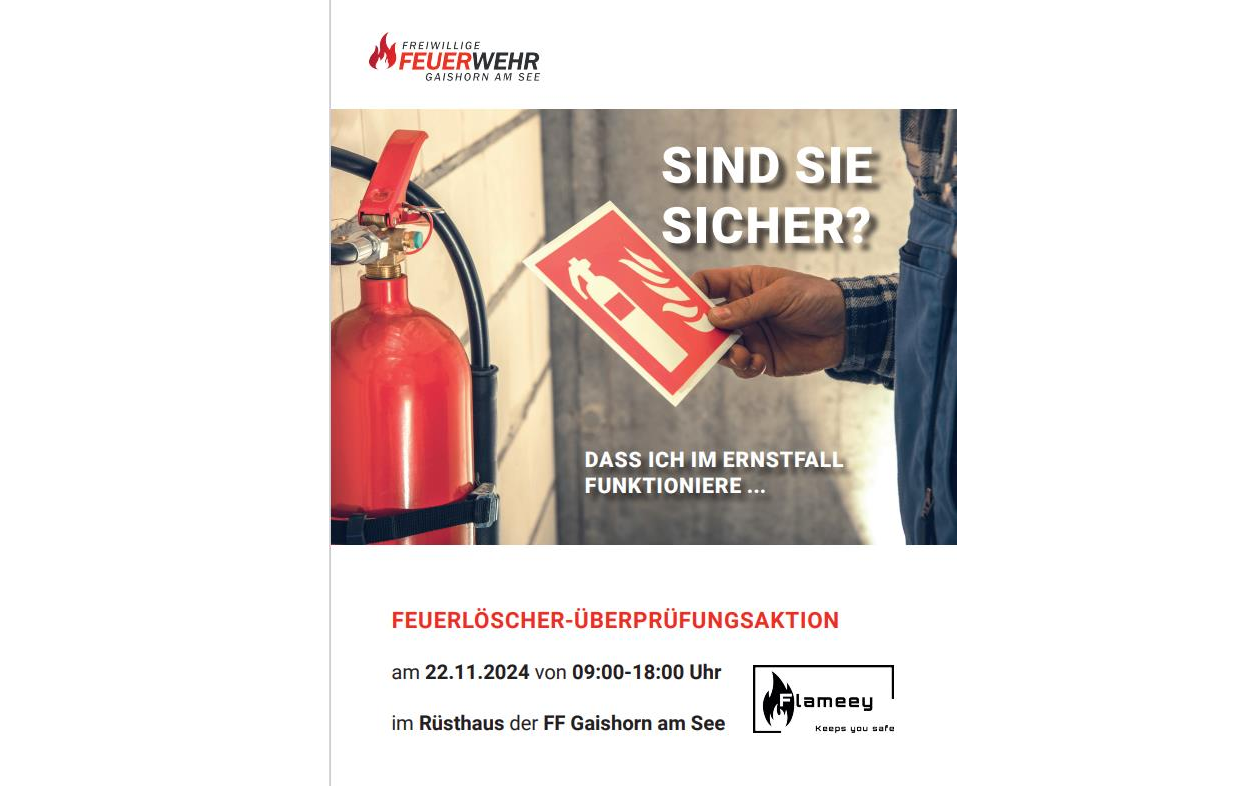 Feuerlöscher-Überprüfungsaktion, FF Gaishorn am See