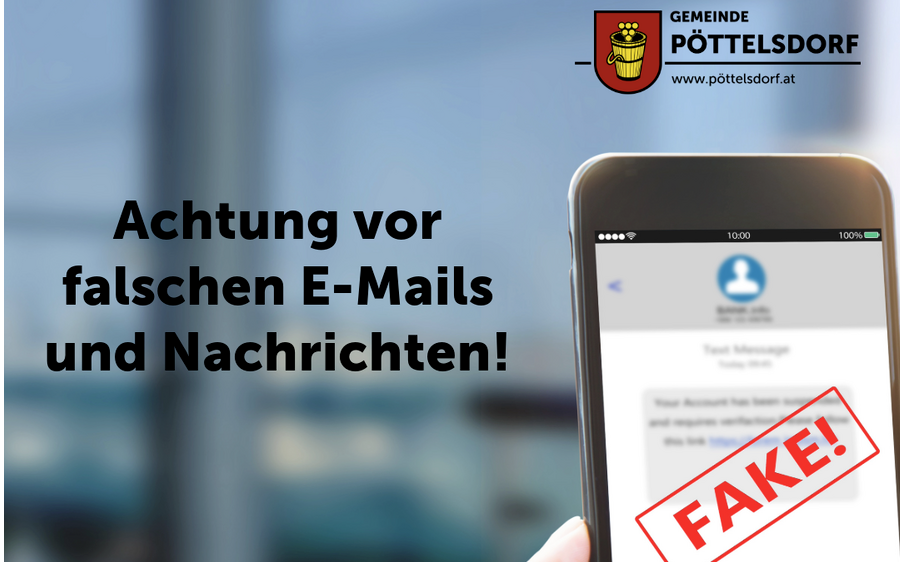 Achtung vor gesfälschten E-Mails!