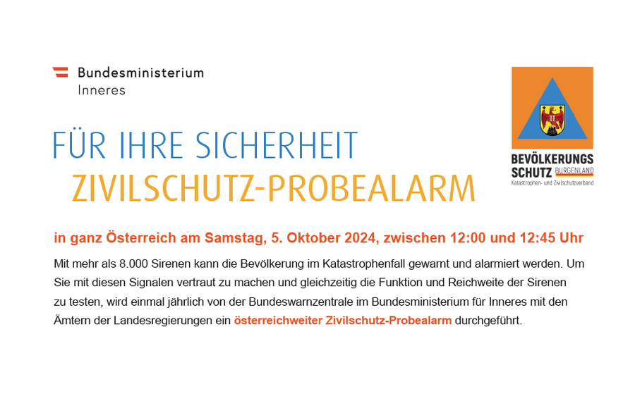 Zivilschutzprobealarm am 05.10.2024