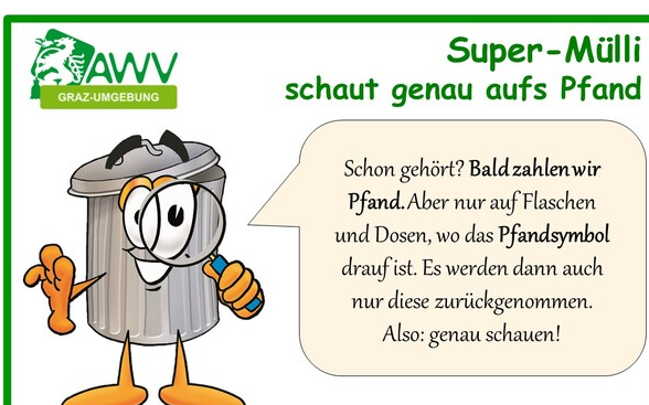 AWV-INFO / SUPER-MÜLLI schaut genau aufs Pfand