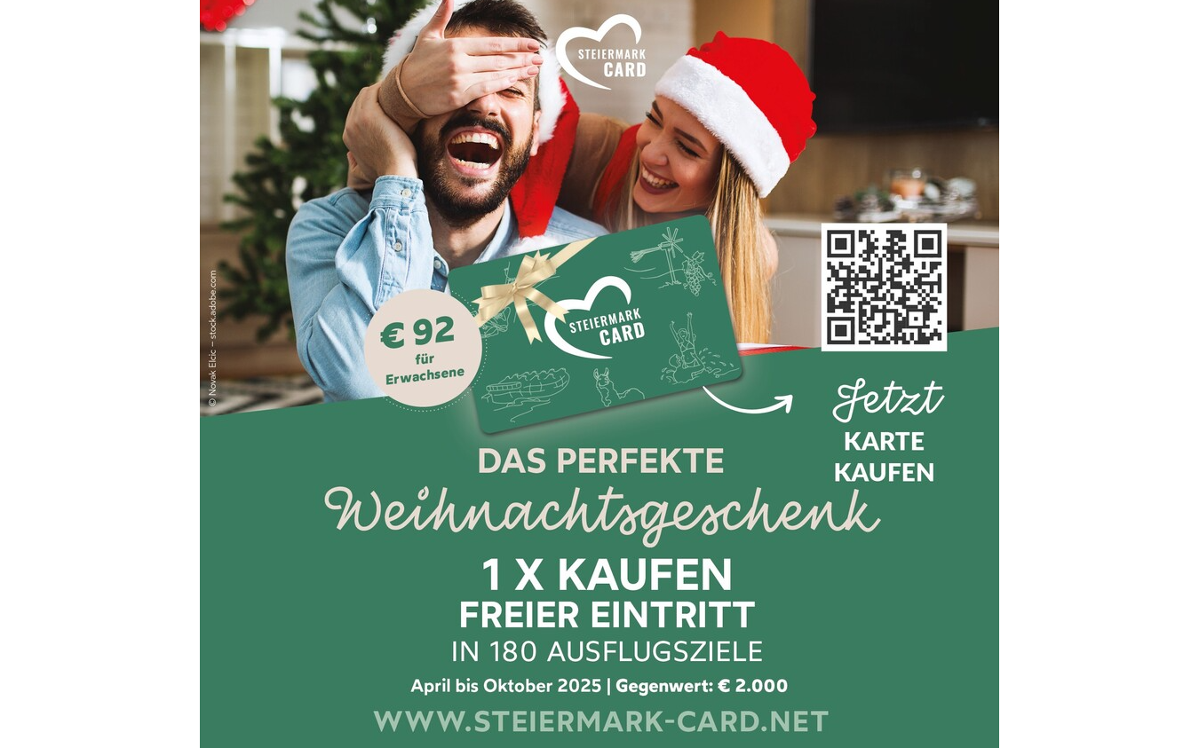 Steiermark-Card - das perfekte Weihnachtsgeschenk