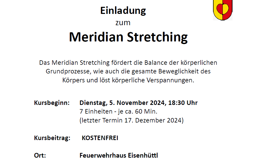 Einladung zum Meridian Stretching