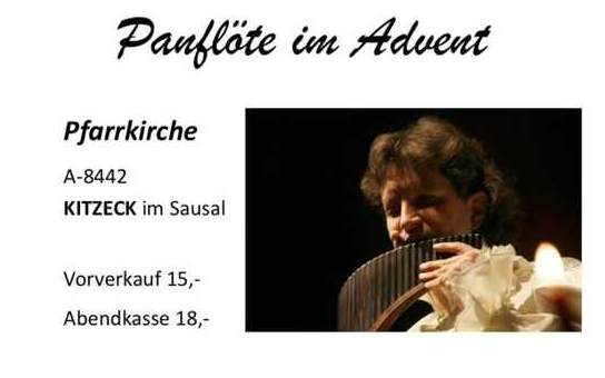 Panflöte im Advent in der Pfarrkirche Kitzeck