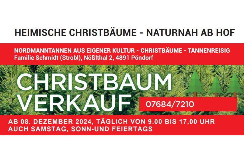 Christbaumverkauf Familie Schmidt - Nößlthal 2