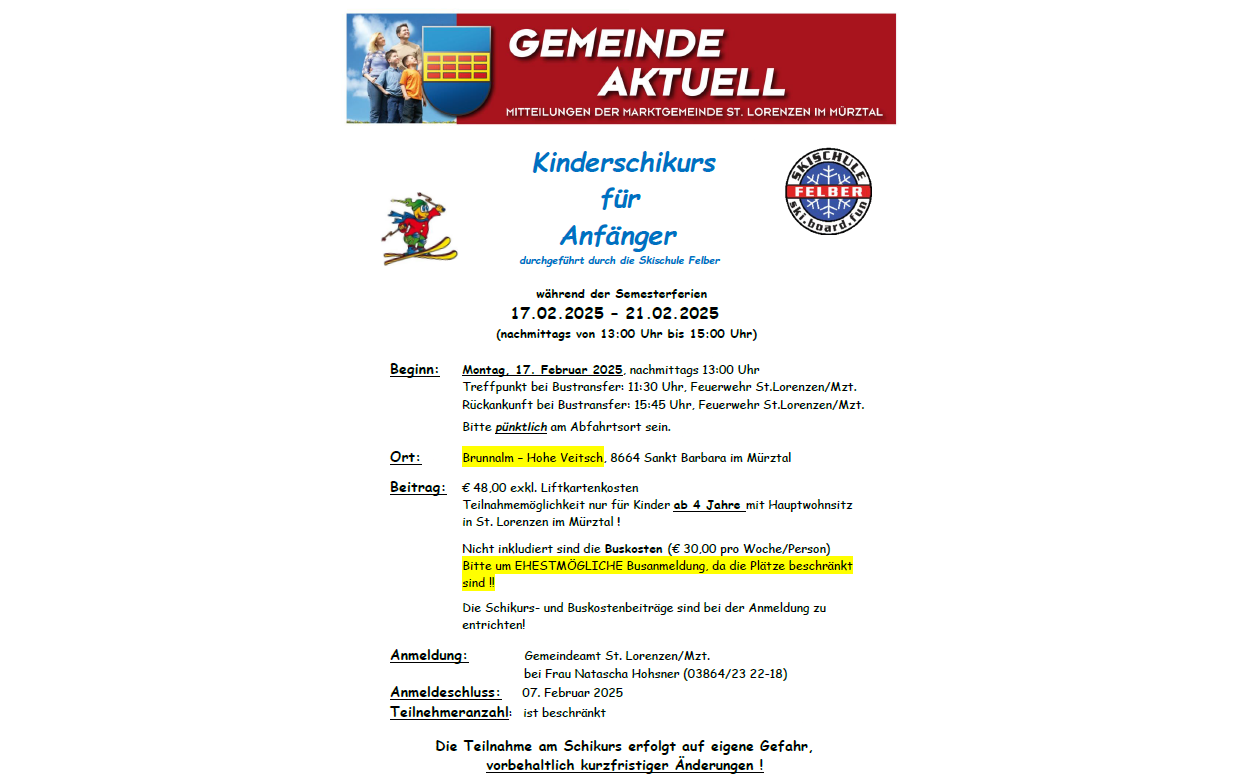 Gemeinde aktuell