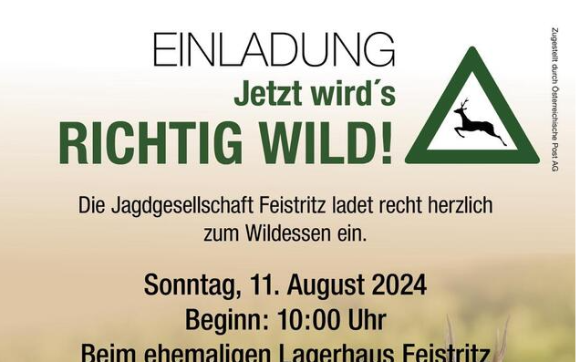 12.08.2024 Jetzt wird´s richtig Wild!, Lagerhaus Feistritz