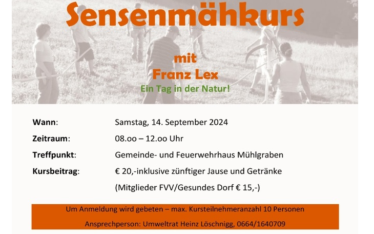 14.09.2024 Sensenmähkurs, Gemeinde- und Feuerwehrhaus