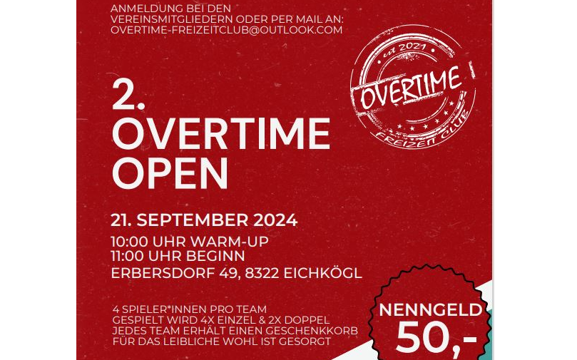 21.09.2024 2. Overtime Open, ESV Halle Monschein-Freißmuth