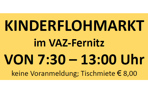 05.10.2024 Kinderflohmarkt, VAZ Fernitz