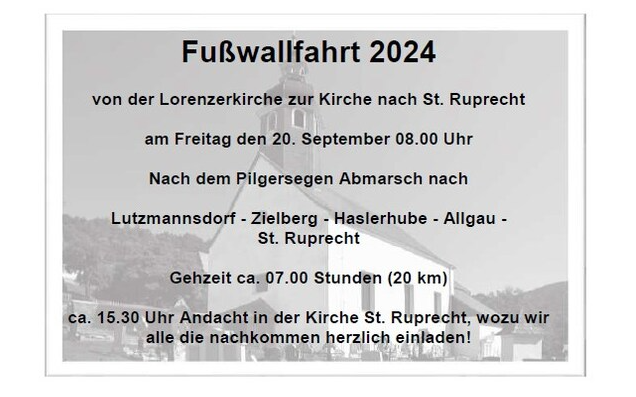 20.09.2024 Fußwallfahrt 2024, St. Georgen am Kreischberg