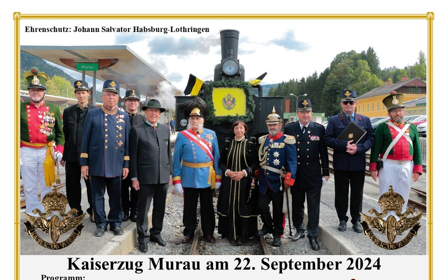 22.09.2024 Kaiserzug Murau anlässlich 130 Jahre Murtalbahn, Bahnhof Murau