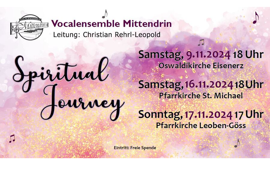 Vocalensemble Mittendrin - Konzert “Spiritual Journey“