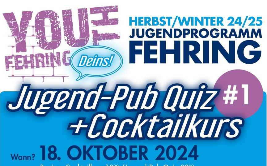 18.10.2024 Jugend-Pub Quiz + Cocktailkurs, Austrovinyl Werk 2