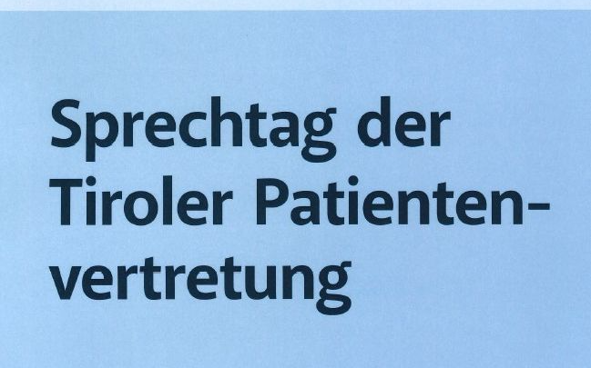 Sprechtag mit Tiroler Patientenvertretung