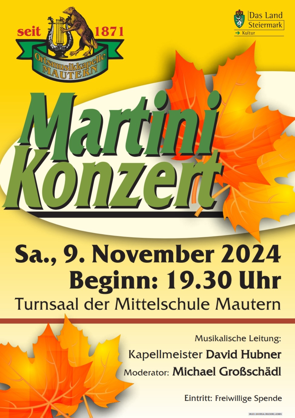 09.11.2024 Martinikonzert, Turnhalle