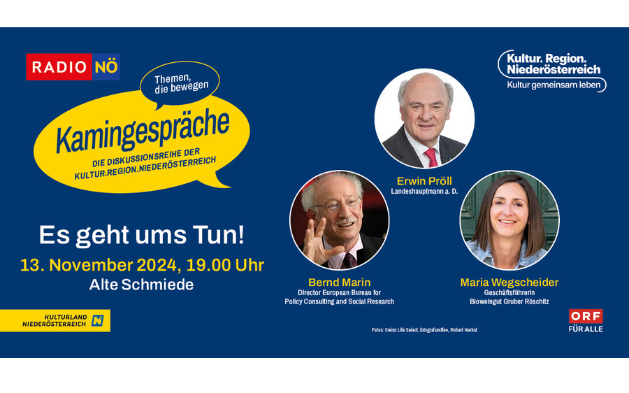 13.11.2024 Aufzeichnung KAMINGESPRÄCHE: Es geht ums Tun!, Alte Schmiede Schönberg am Kamp