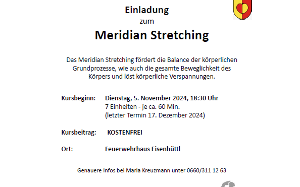 12.11.2024 Meridian-Stretching, FF-Haus Eisenhüttl