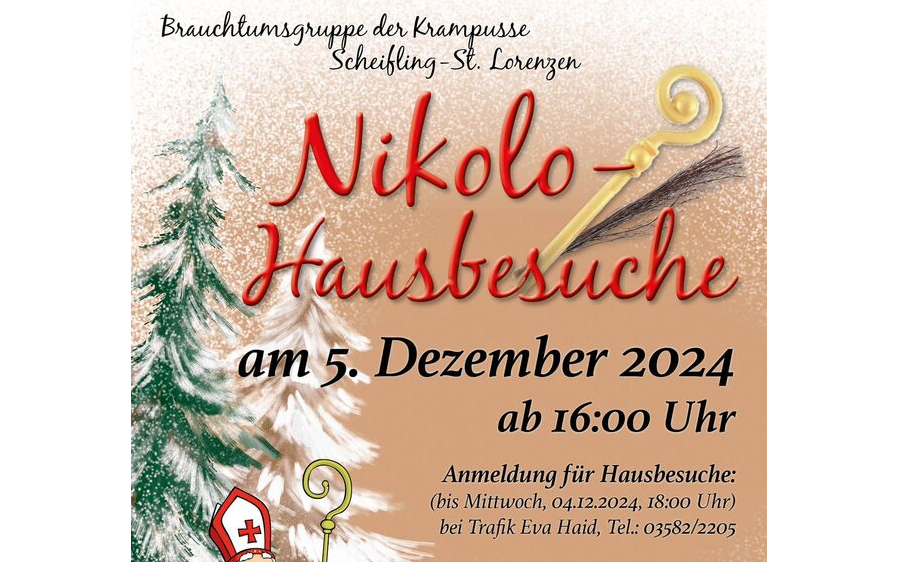 Nikolo Hausbesuche und Einzug der Krampusse - Brauchtumsgruppe der Krampusse Scheifling-St.Lorenzen