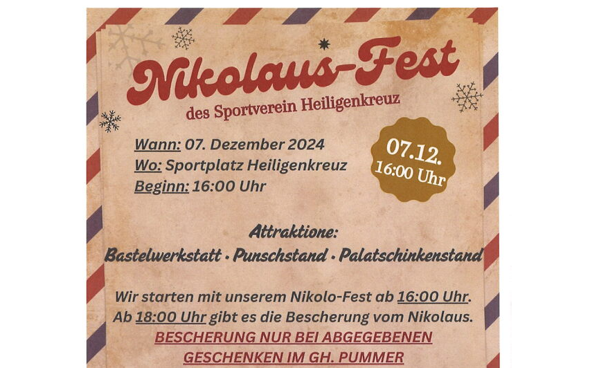 Nikolaus-Fest des HSV