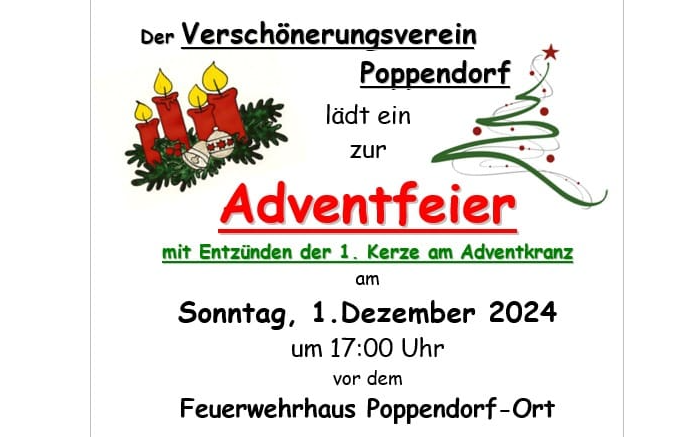 Adventfeier des Verschönerungsverein Poppendorf i.B.