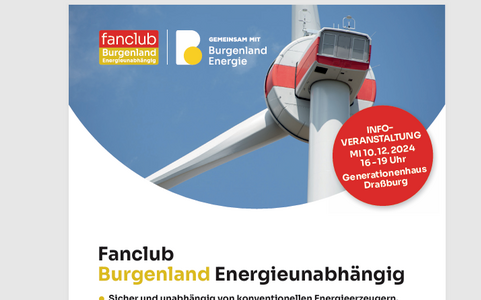 10.12.2024 Info-Veranstaltung: Fanclub Burgenland Energieunabhängig, Generationenhaus