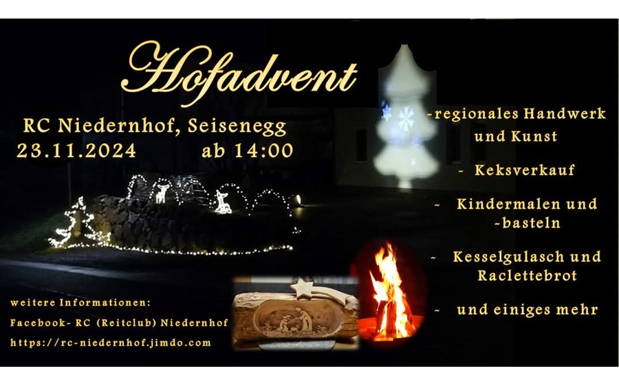 23.11.2024 Hofadvent am Niedernhof, Niedernhof