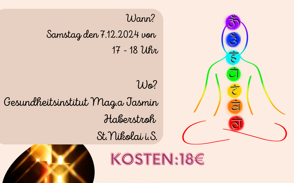 07.12.2024 Chakren Yoga bei Kerzenschein, Gesundheitsinstitut