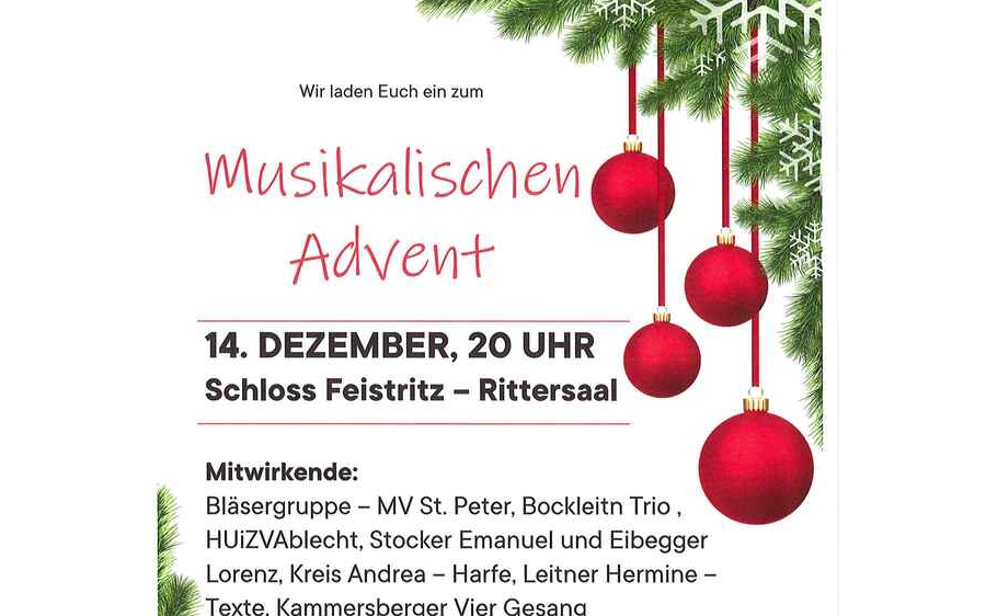 14.12.2024 Musikalischer Advent, Fachschule Schloss Feistritz