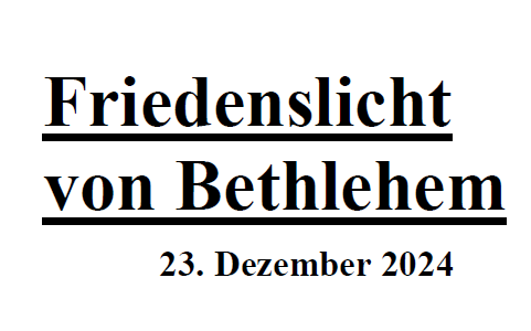 23.12.2024 Friedenslicht von Bethlehem, Übergabestationen