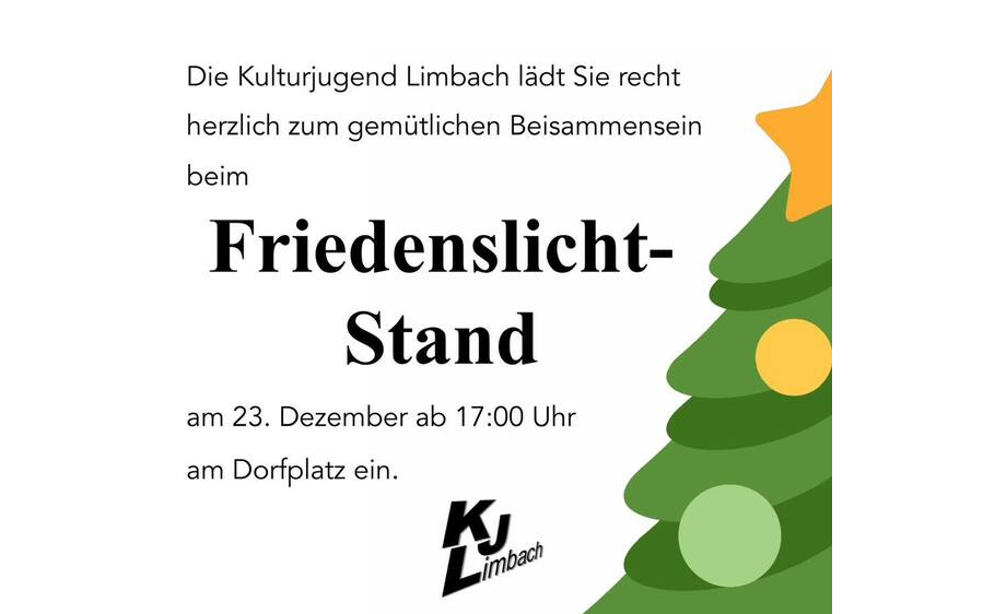 Friedenslicht-Stand der Kulturjugend Limbach