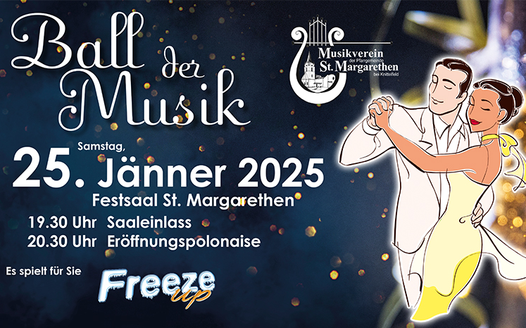 25.01.2025 Ball der Musik, Turn- u. Festsaal St. Margarethen