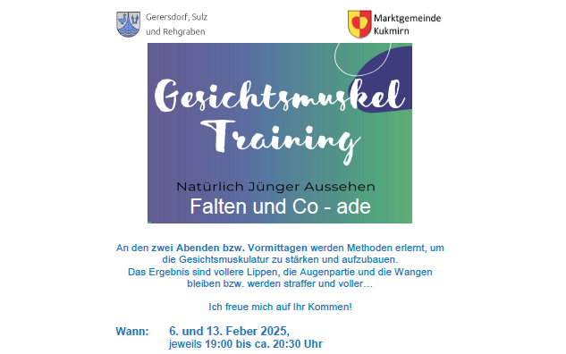 Gesichtsmuskel-Training