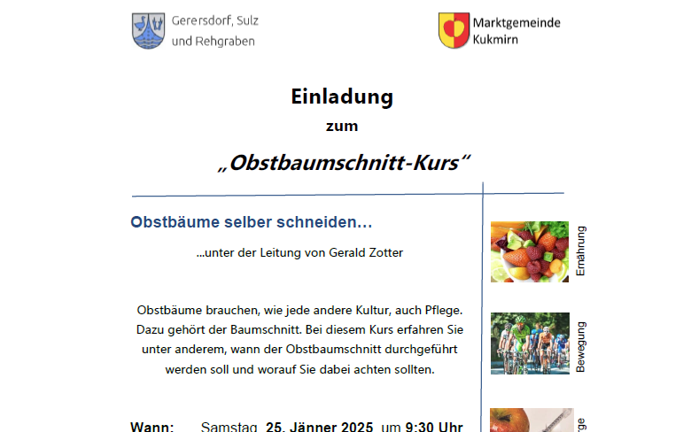 Obstbaumschnitt-Kurs